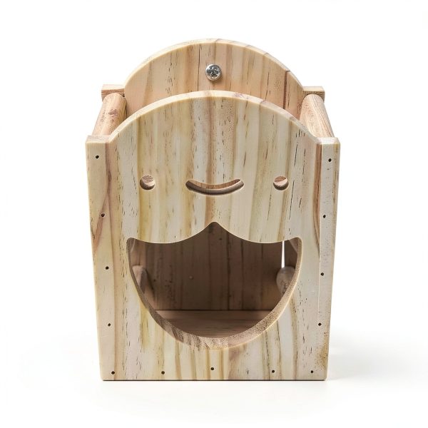 Kathson Wood Hay Dispenser Rabbit Feeder Small Animal Cage-1
