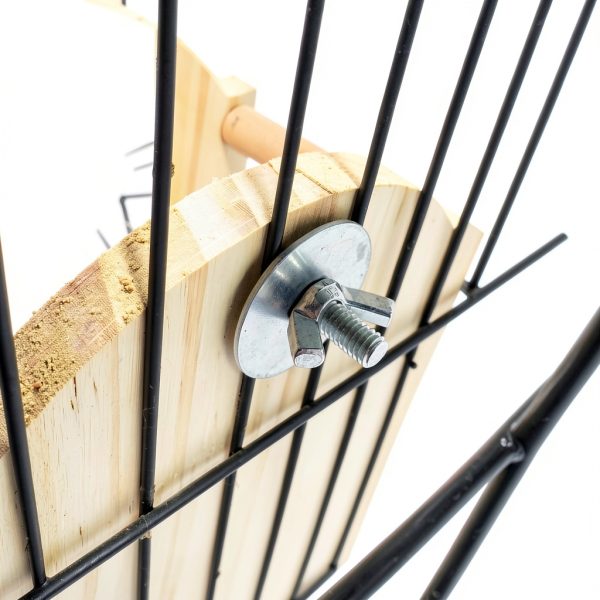 Kathson Wood Hay Dispenser Rabbit Feeder Small Animal Cage-2