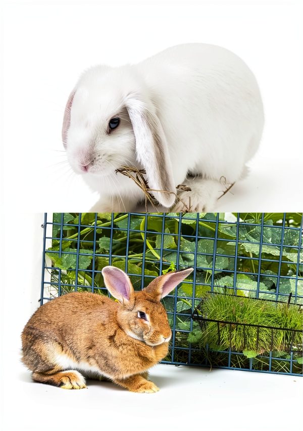 WOPPLXY Rabbit Hay Feeder Automatic Small Animal Holder-4