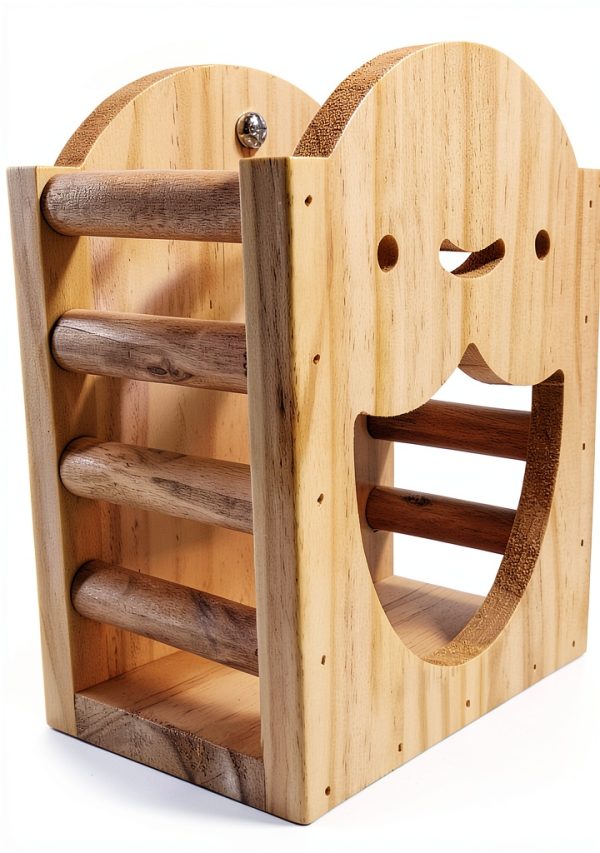 Kathson Wood Hay Dispenser Rabbit Feeder Small Animal Cage-0