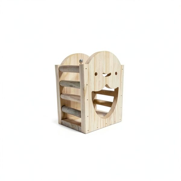Kathson Wood Hay Dispenser Rabbit Feeder Small Animal Cage-6
