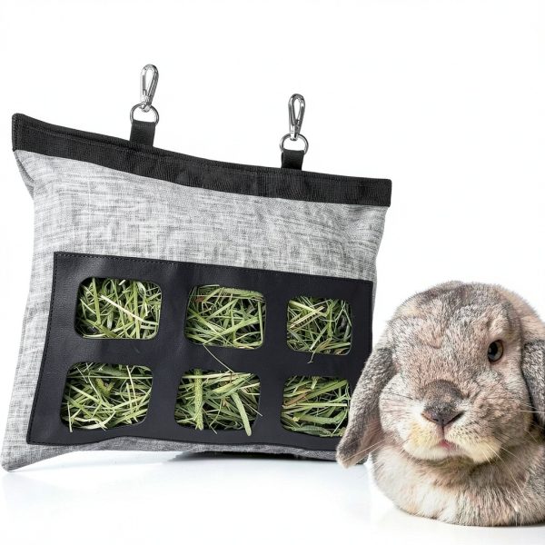 RAYFARMO Rabbit Hay Feeder Bag Durable Oxford Fabric Easy-4