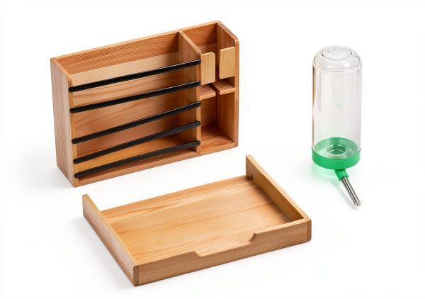 Guinea Pig Hay Holder JAZUIHA Solid Wood 4-in-1-4