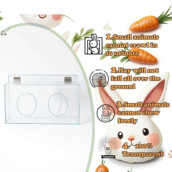 Rabbit Hay Feeder Xymoso Acrylic Covered Design-3