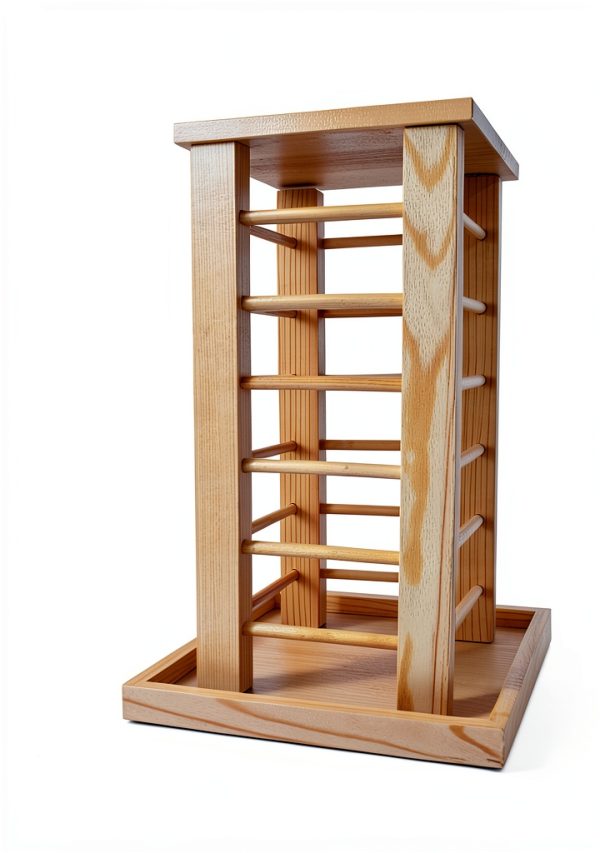 Wooden Rabbit Hay Rack kathson Four‑Side Feeder-1