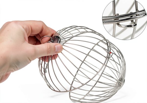Wontee Small Animal Feeder Ball Silver Stainless-5