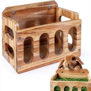 Wooden Hay Rack WEWAYKGJ Small Animal Feeder-0
