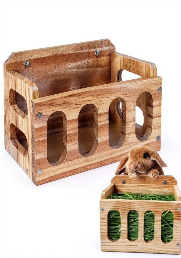 Wooden Hay Rack WEWAYKGJ Small Animal Feeder-0