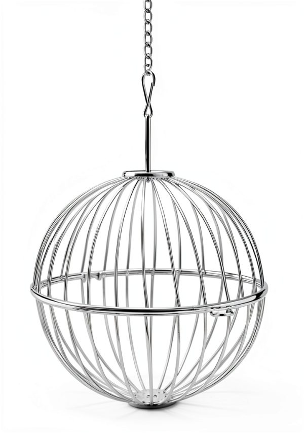 Wontee Small Animal Feeder Ball Silver Stainless-3