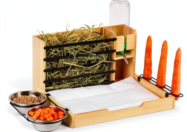 Guinea Pig Hay Holder JAZUIHA Solid Wood 4-in-1-0