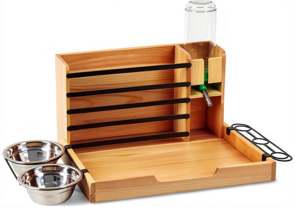 Guinea Pig Hay Holder JAZUIHA Solid Wood 4-in-1-6