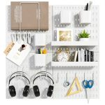 VEOFEMLEA Pegboard Kit 4-Panel Wall Organizer 51.2x25.6 Inch-0