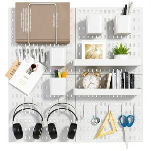 VEOFEMLEA Pegboard Kit 4-Panel Wall Organizer 51.2x25.6 Inch-0