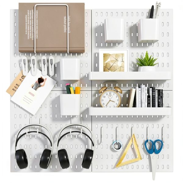 VEOFEMLEA Pegboard Kit 4-Panel Wall Organizer 51.2x25.6 Inch-0