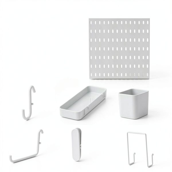 Pegboard Combination Kit MULSAME Organizer 22x44in White Powder Coated-2