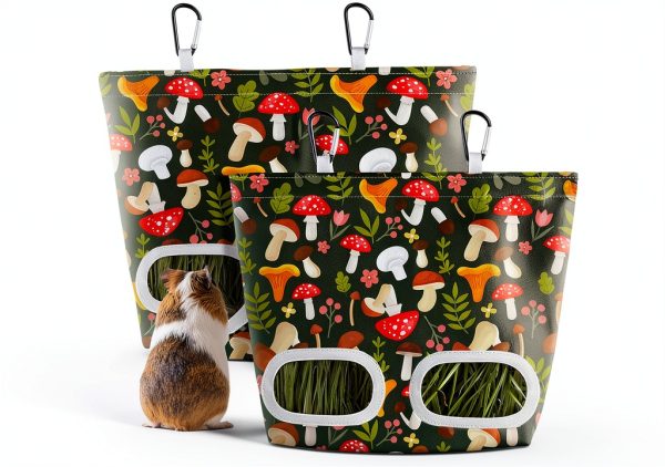 Glittme Small Animal Hay Feeder 2/3 Pack Multi‑Color 11.5x9 Inch-0