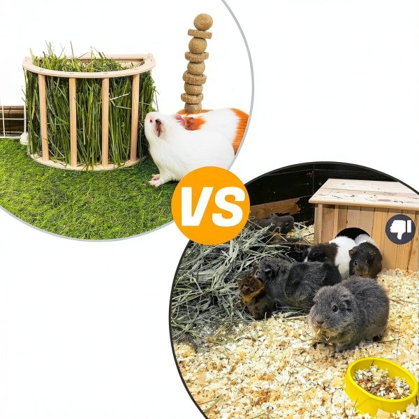 Unicorn Catcher Wooden Hay Feeder 1 Pack Small Animal Automatic Feeder-3