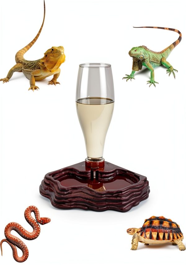 Automatic Water Feeder SLSON Reptile Plastic Design 13oz Capacity-1