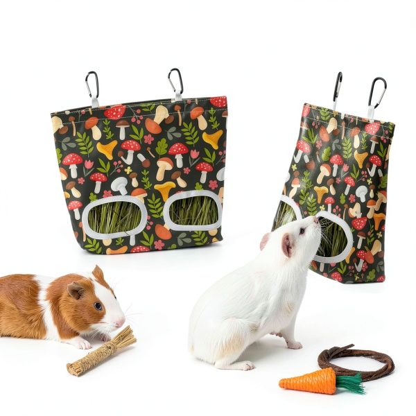 Glittme Small Animal Hay Feeder 2/3 Pack Multi‑Color 11.5x9 Inch-1