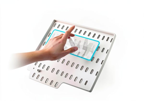 Plastic Pegboard Storage Kit Nafenai White 22x11 Hanging Shelf Set-2
