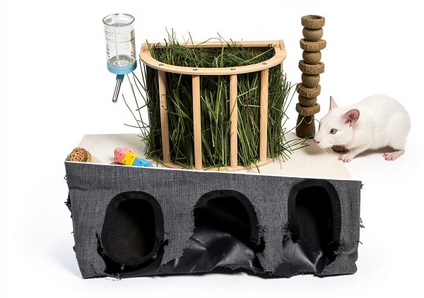 Unicorn Catcher Wooden Hay Feeder 1 Pack Small Animal Automatic Feeder-1