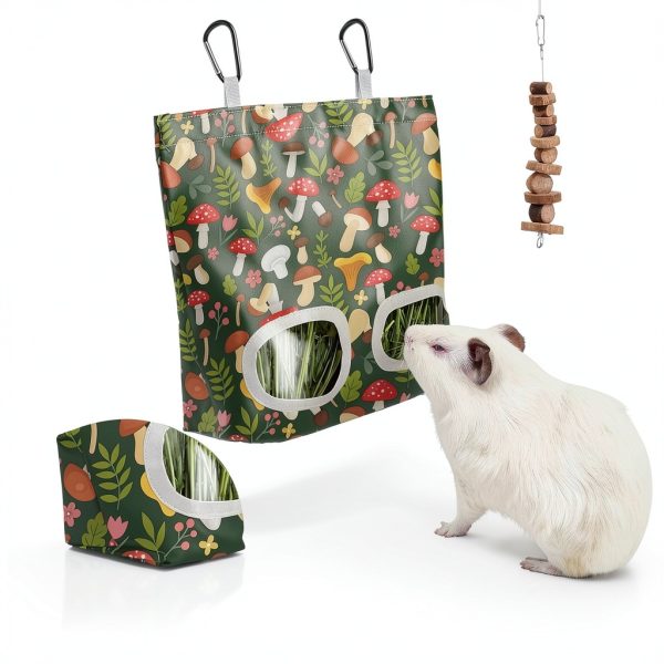 Glittme Small Animal Hay Feeder 2/3 Pack Multi‑Color 11.5x9 Inch-3