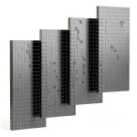 TORACK Steel Pegboard 12x24 in 4-Pack Black Heavy Duty Organizer-0