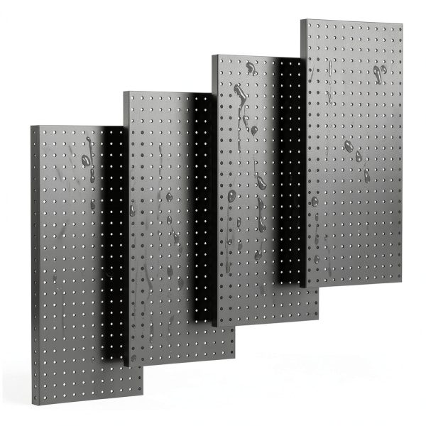 TORACK Steel Pegboard 12x24 in 4-Pack Black Heavy Duty Organizer-0