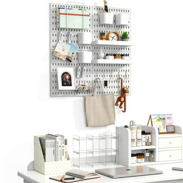 VEOFEMLEA Pegboard Kit 4-Panel Wall Organizer 51.2x25.6 Inch-5