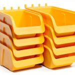 WallPeg Pegboard Bins Set 4 Large & 4 Medium Industrial Storage Kit-0