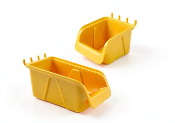 WallPeg Pegboard Bins Set 4 Large & 4 Medium Industrial Storage Kit-1