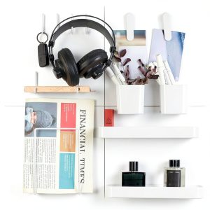 Pegboard Combination Kit MULSAME Organizer 22x44in White Powder Coated-0