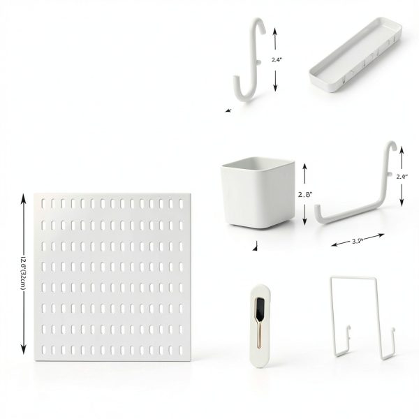 VEOFEMLEA Pegboard Kit 4-Panel Wall Organizer 51.2x25.6 Inch-2
