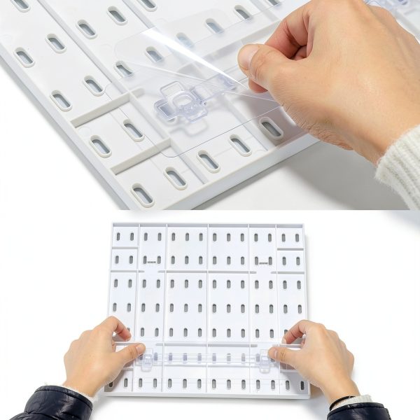 Pegboard Combination Kit MULSAME Organizer 22x44in White Powder Coated-4