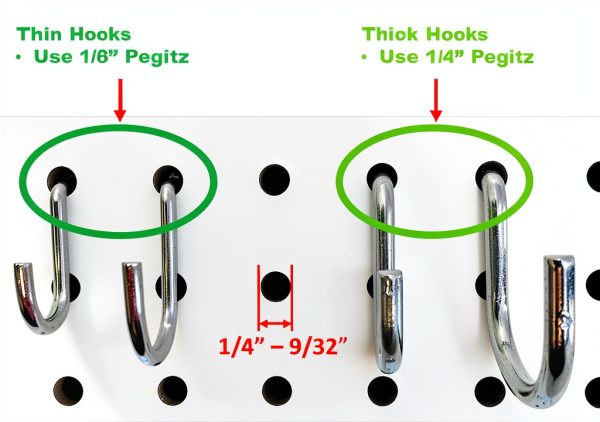 Pegboard Peg Locks 50PCS 1/4 Inch Black by Pegitz Plastic Grommet-5