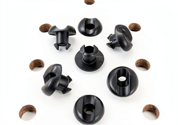 Pegboard Peg Locks 50PCS 1/4 Inch Black by Pegitz Plastic Grommet-2